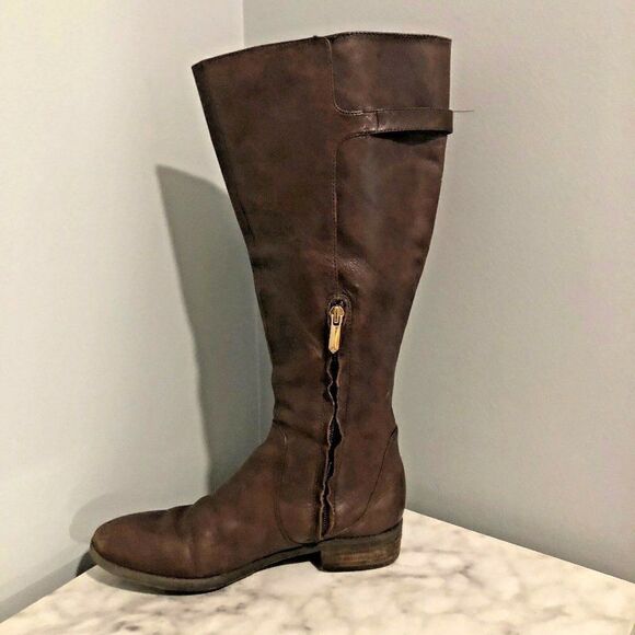 Sam Edelman Brown Leather Riding Boots size 6.5 M - Picture 2 of 8